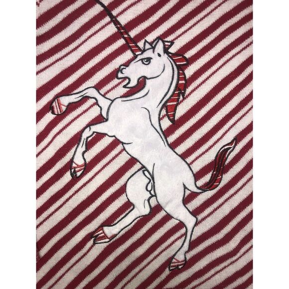 Blizzard Bay Ugly Sweater Small Christmas Unicorn Red White Candy‎ Stripe - Picture 4 of 8